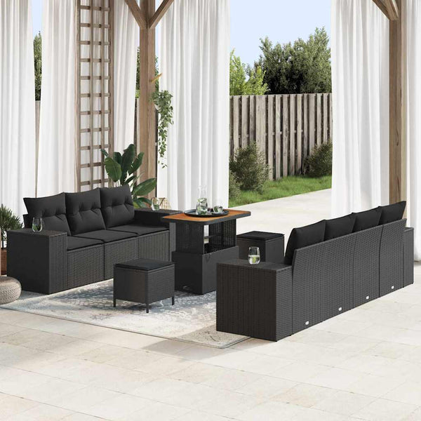 Tuin Sofa Set 10 Pcs Poly Rattan