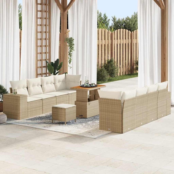 Tuin Sofa Set 11 Pcs Poly Rattan