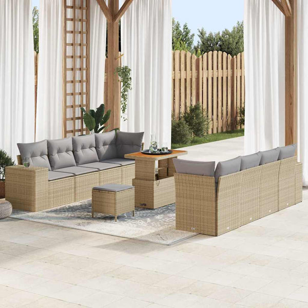 Tuin Sofa Set 11 Pcs Poly Rattan