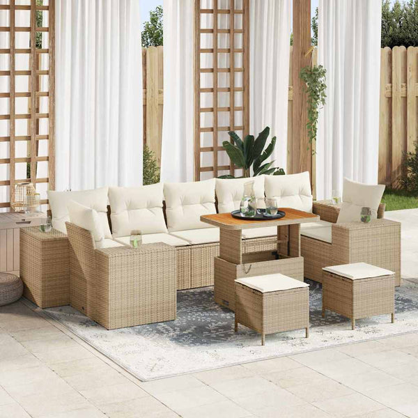 Tuin Sofa Set 10 Pcs Poly Rattan