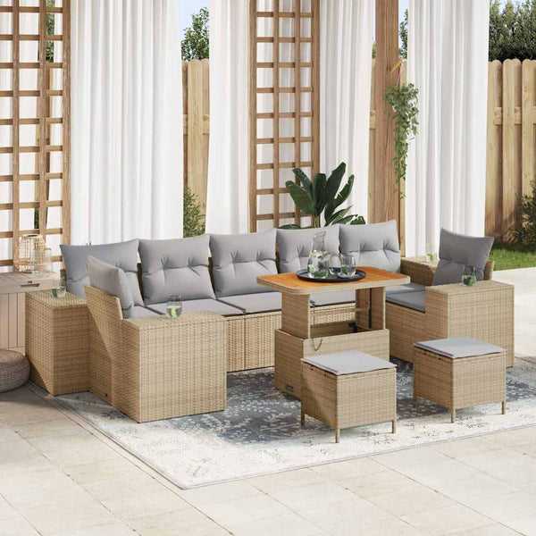 Tuin Sofa Set 10 Pcs Poly Rattan