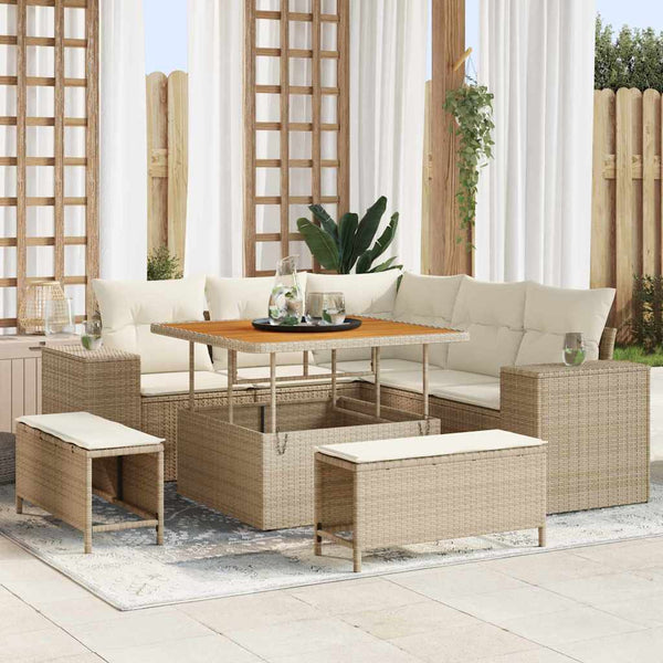 Tuin Sofa Set 8 Pcs Poly Rattan
