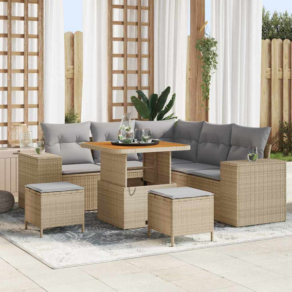 Tuin Sofa Set 8 Pcs Poly Rattan