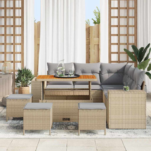 Tuin Sofa Set 8 Pcs Poly Rattan
