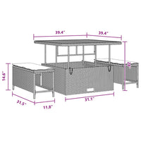 Tuin Sofa Set 9 Pcs Poly Rattan
