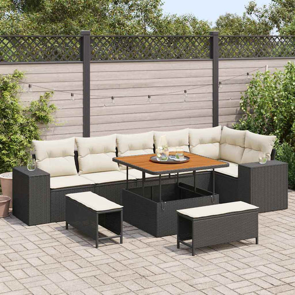 Tuin Sofa Set 9 Pcs Poly Rattan