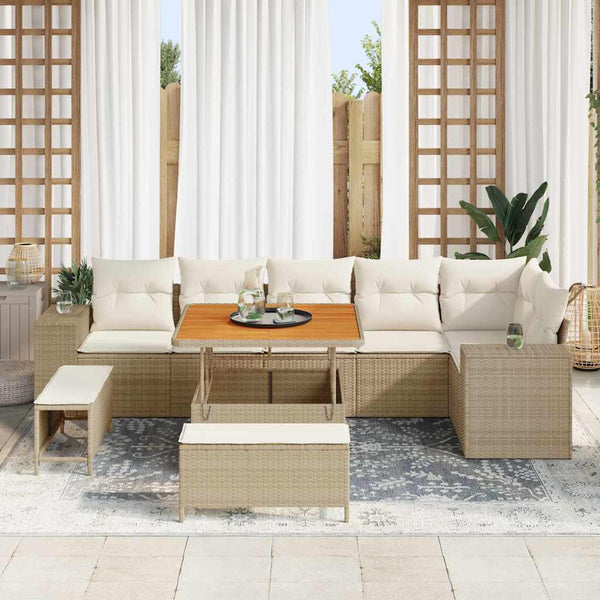 Tuin Sofa Set 9 Pcs Poly Rattan