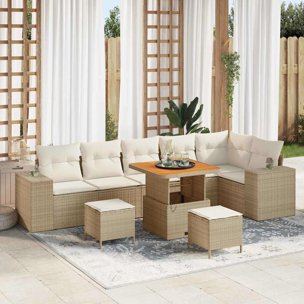 Tuin Sofa Set 9 Pcs Poly Rattan
