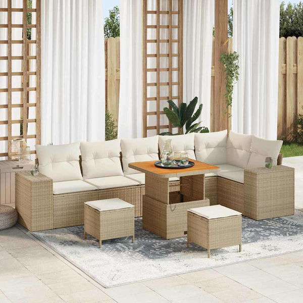 Tuin Sofa Set 9 Pcs Poly Rattan