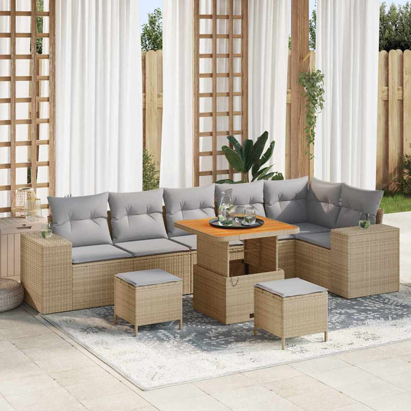 Tuin Sofa Set 9 Pcs Poly Rattan