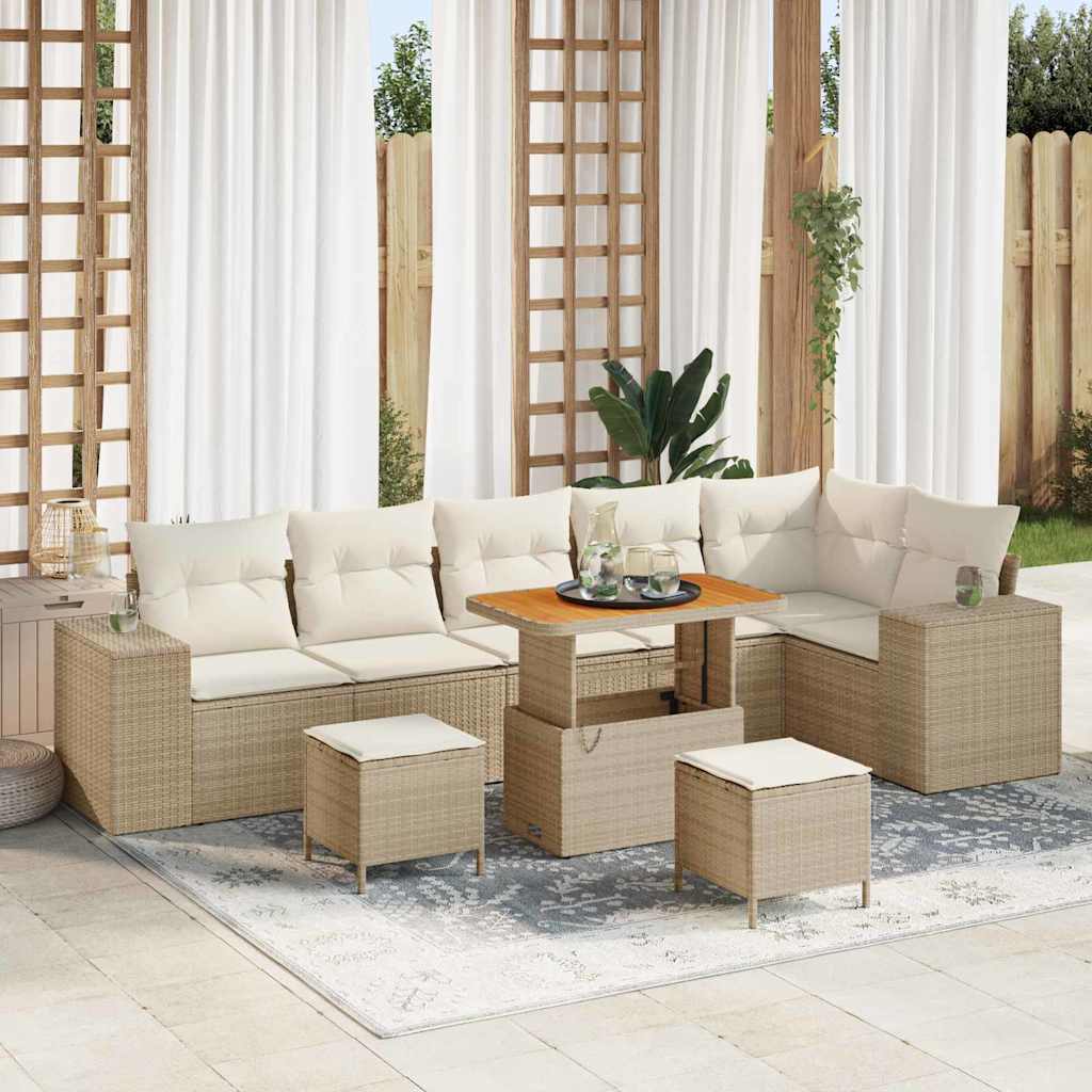 Tuin Sofa Set 9 Pcs Poly Rattan