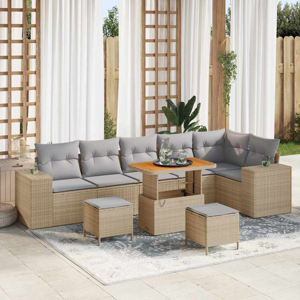 Tuin Sofa Set 9 Pcs Poly Rattan