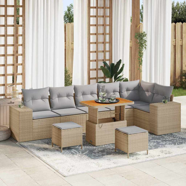 Tuin Sofa Set 9 Pcs Poly Rattan