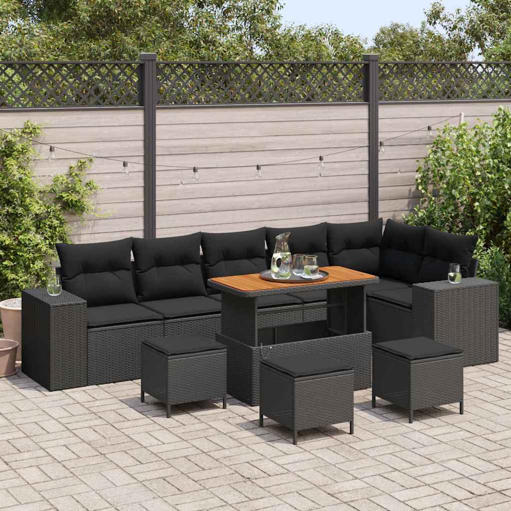 Tuin Sofa Set 9 Pcs Poly Rattan