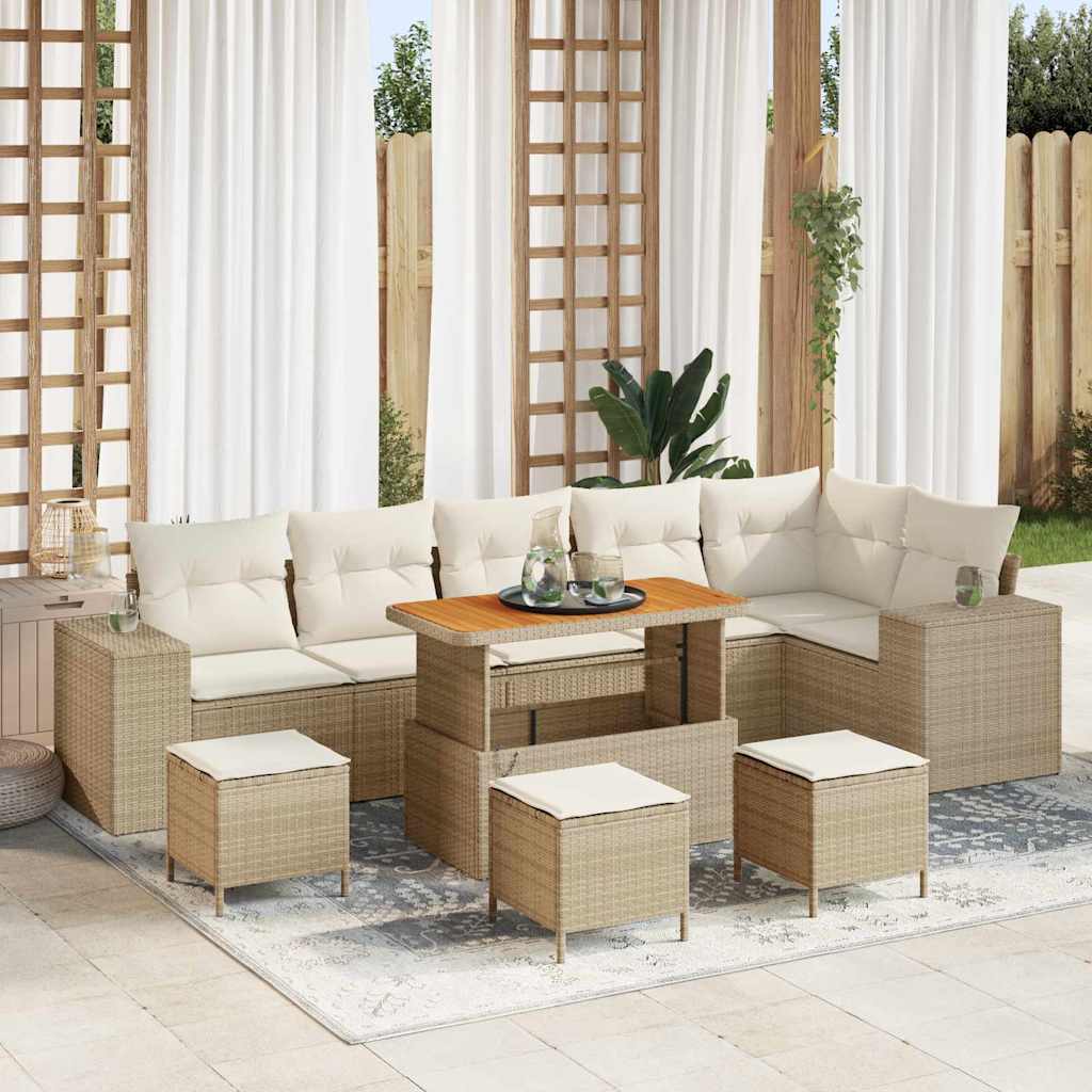 Tuin Sofa Set 9 Pcs Poly Rattan