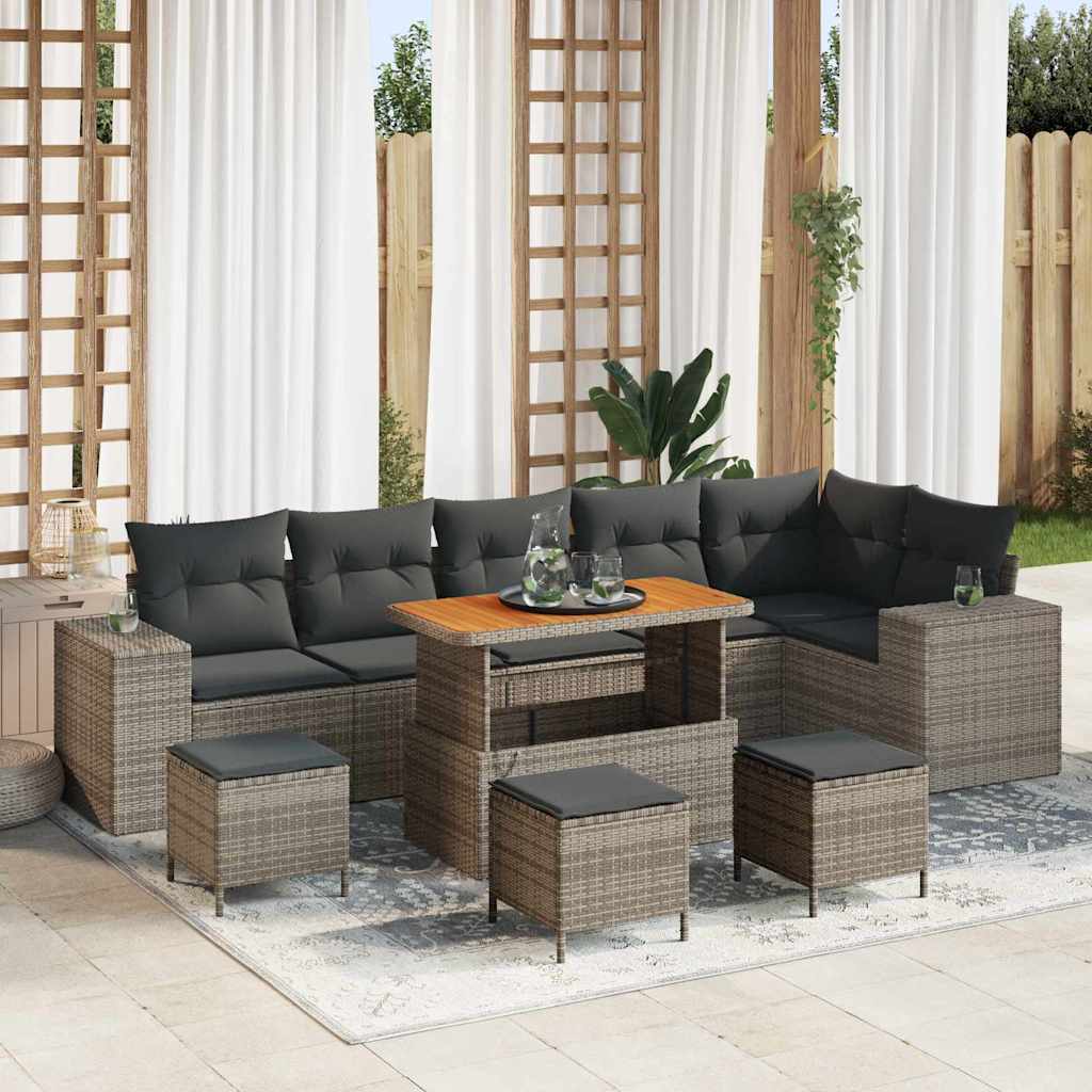 Tuin Sofa Set 9 Pcs Poly Rattan