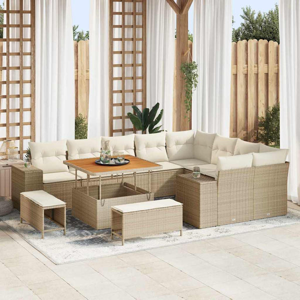 Tuin Sofa Set 12 Pcs Poly Rattan