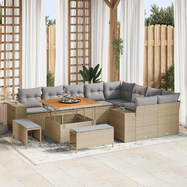 Tuin Sofa Set 12 Pcs Poly Rattan