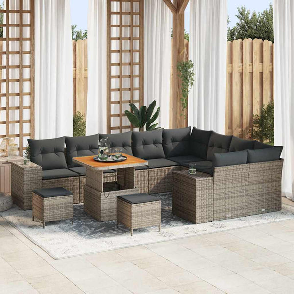 Tuin Sofa Set 12 Pcs Poly Rattan