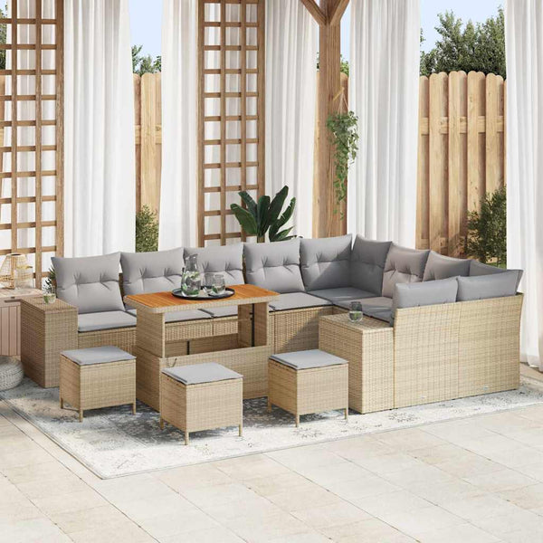 Tuin Sofa Set 12 Pcs Poly Rattan