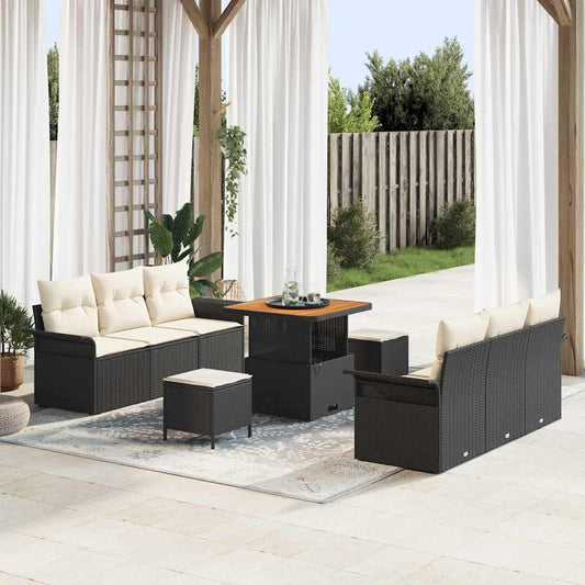 Tuin Sofa Set 9 Pcs Poly Rattan