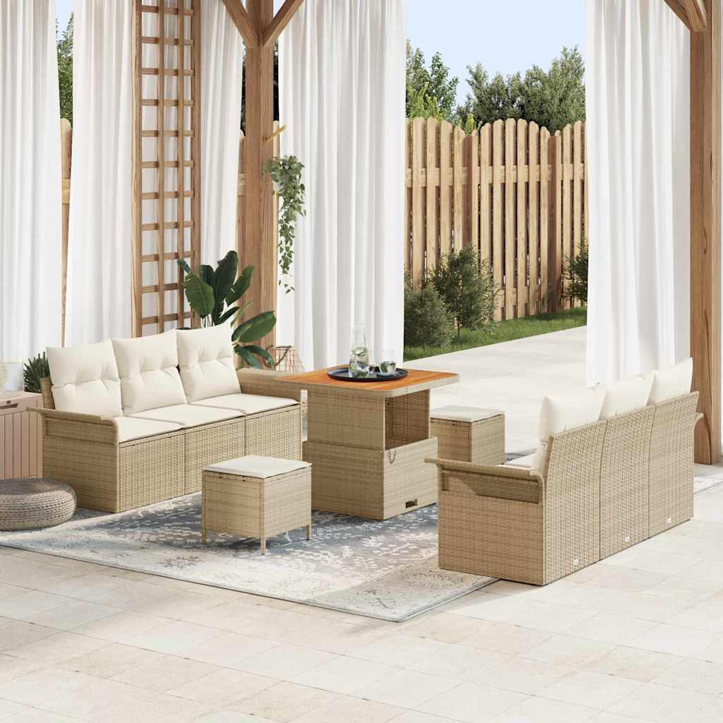 Tuin Sofa Set 9 Pcs Poly Rattan