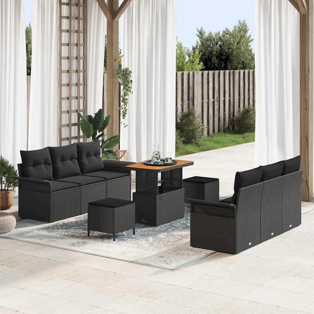 Tuin Sofa Set 9 Pcs Poly Rattan