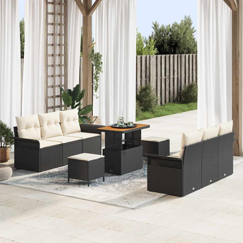 Tuin Sofa Set 9 Pcs Poly Rattan
