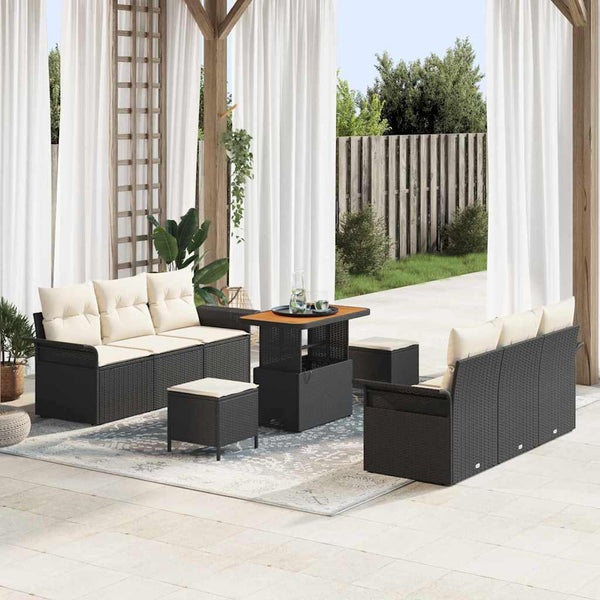 Tuin Sofa Set 9 Pcs Poly Rattan