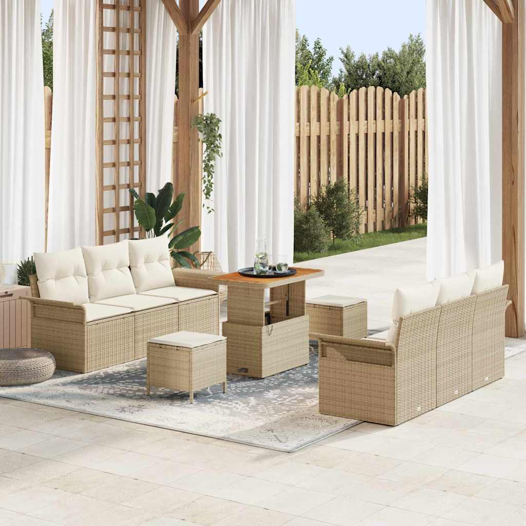 Tuin Sofa Set 9 Pcs Poly Rattan