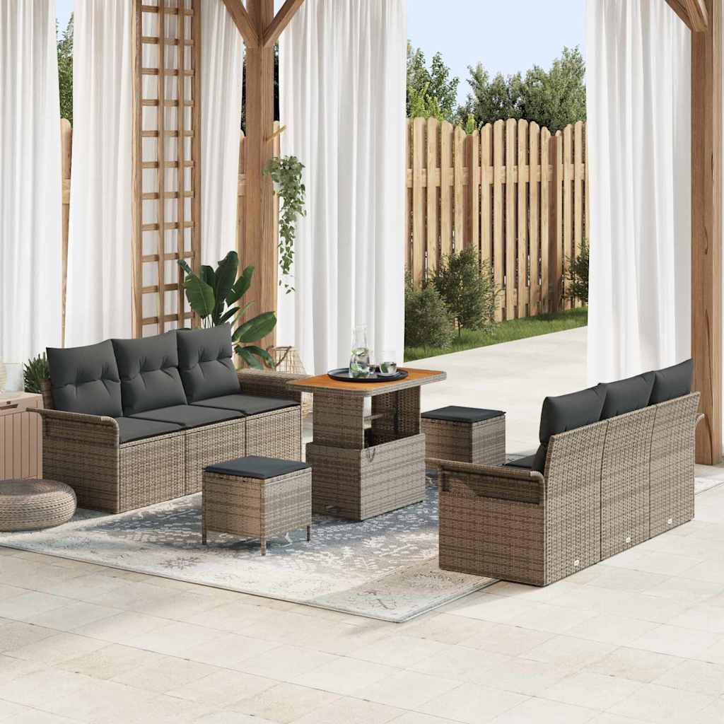 Tuin Sofa Set 9 Pcs Poly Rattan