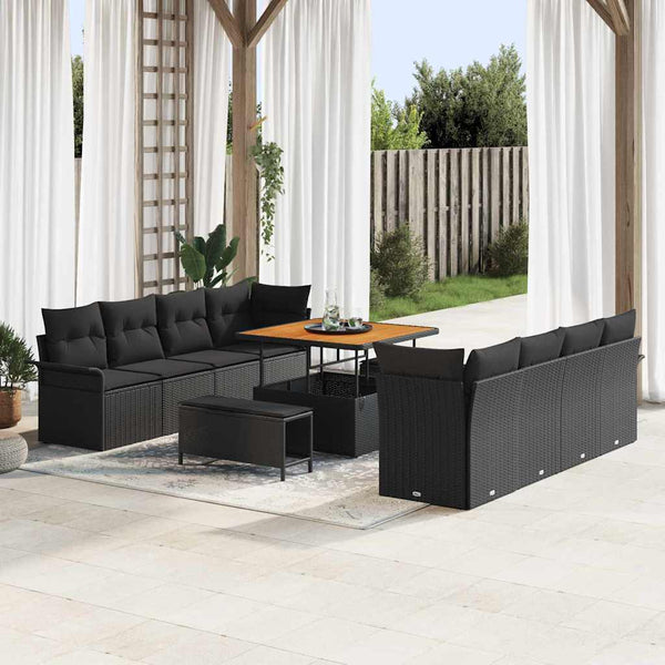 Tuin Sofa Set 11 Pcs Poly Rattan