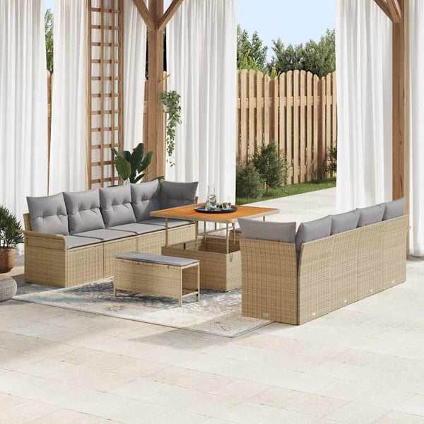 Tuin Sofa Set 11 Pcs Poly Rattan