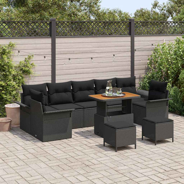 Tuin Sofa Set 10 Pcs Poly Rattan