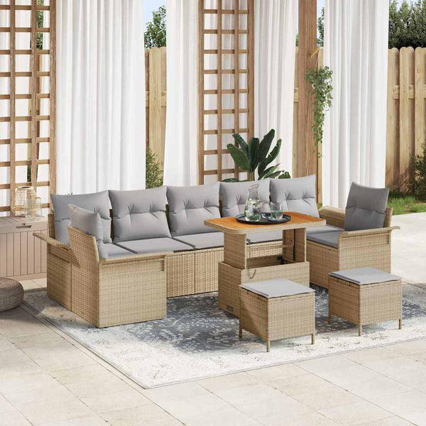 Tuin Sofa Set 10 Pcs Poly Rattan