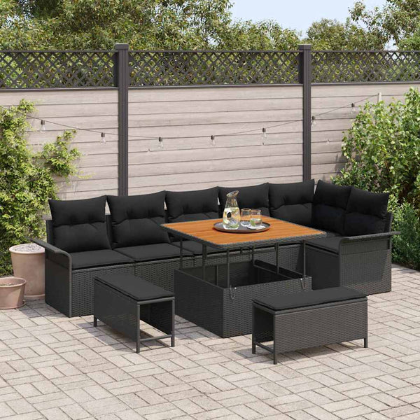 Tuin Sofa Set 9 Pcs Poly Rattan