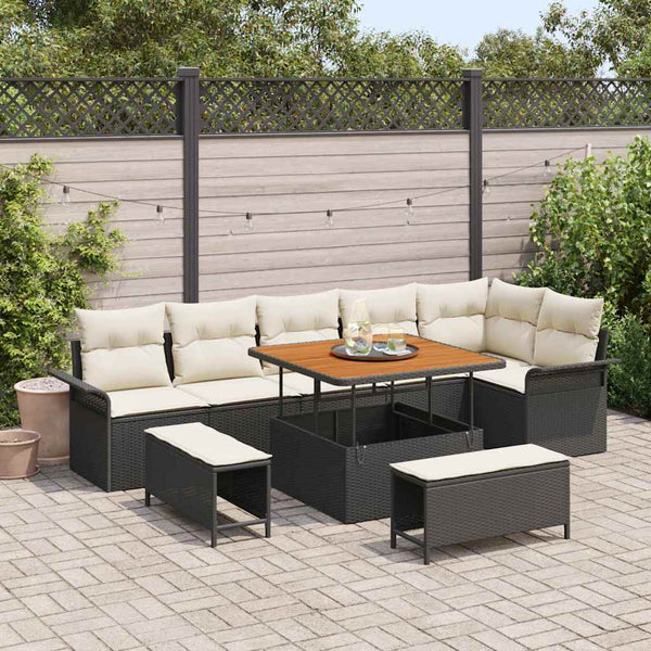 Tuin Sofa Set 9 Pcs Poly Rattan