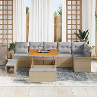Tuin Sofa Set 9 Pcs Poly Rattan