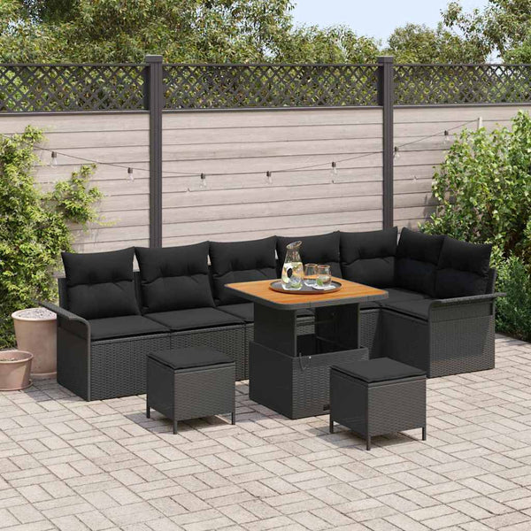 Tuin Sofa Set 9 Pcs Poly Rattan