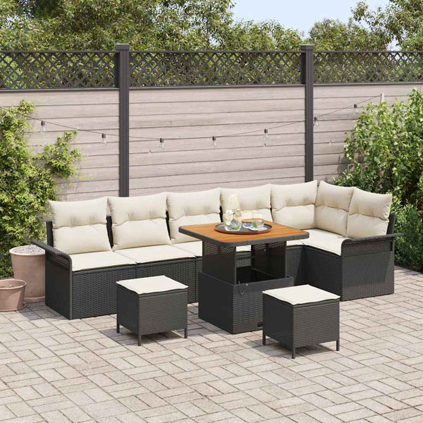Tuin Sofa Set 9 Pcs Poly Rattan