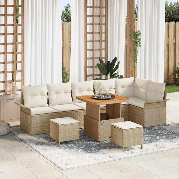 Tuin Sofa Set 9 Pcs Poly Rattan