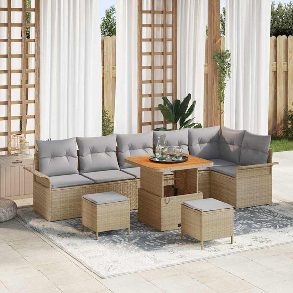 Tuin Sofa Set 9 Pcs Poly Rattan
