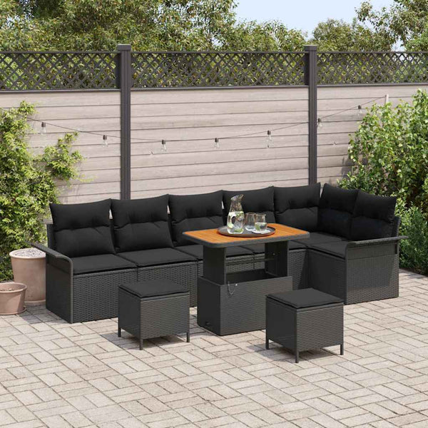 Tuin Sofa Set 9 Pcs Poly Rattan