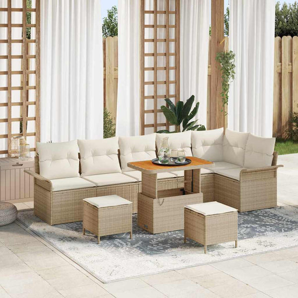 Tuin Sofa Set 9 Pcs Poly Rattan