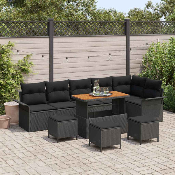 Tuin Sofa Set 9 Pcs Poly Rattan