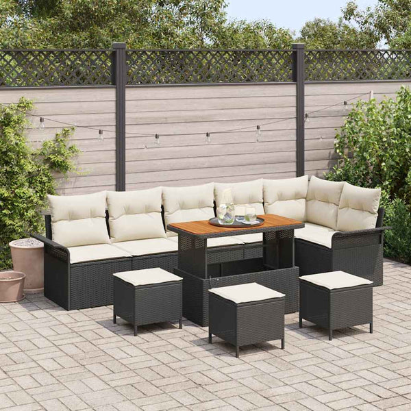 Tuin Sofa Set 9 Pcs Poly Rattan