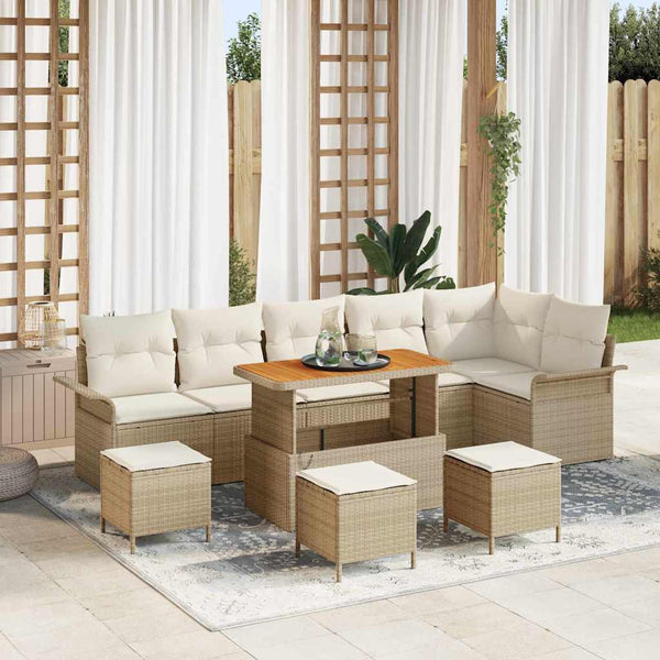 Tuin Sofa Set 9 Pcs Poly Rattan