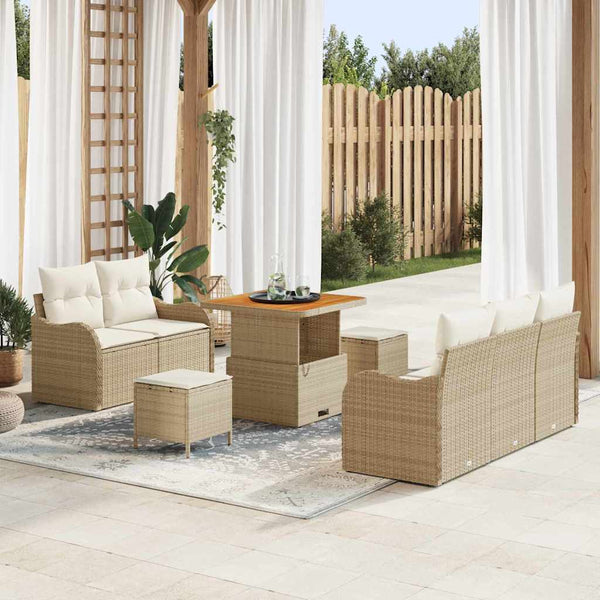 Tuin Sofa Set 8 Pcs Poly Rattan