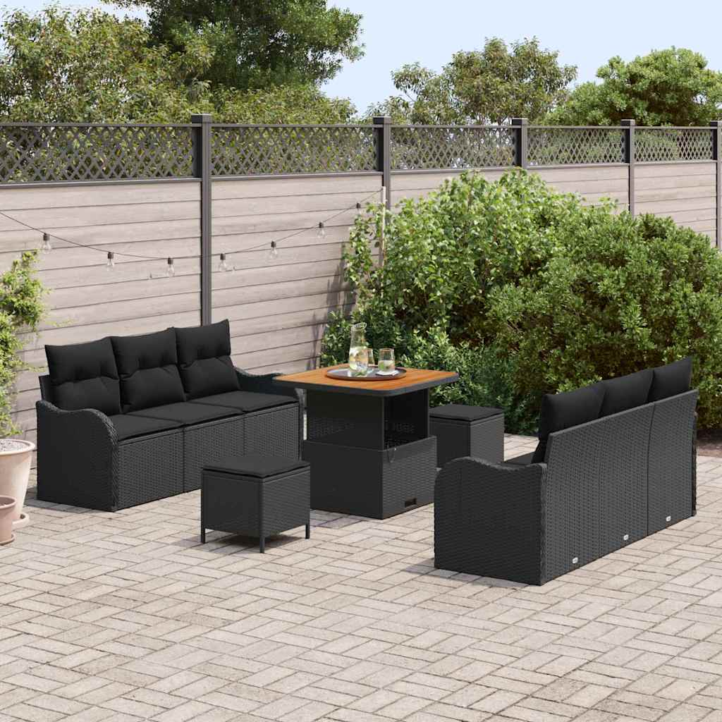 Tuin Sofa Set 9 Pcs Poly Rattan