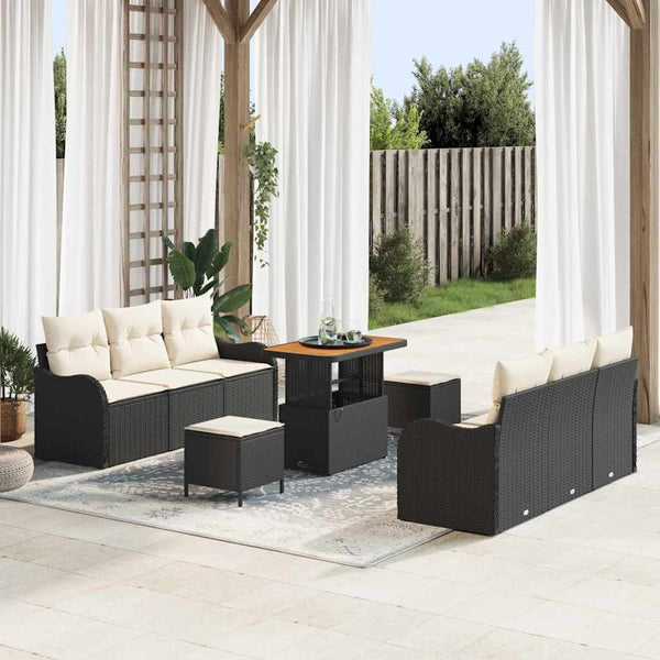 Tuin Sofa Set 9 Pcs Poly Rattan